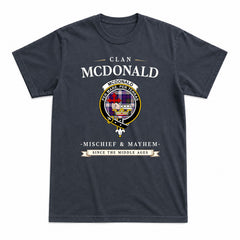 McDonald Dress Modern Tartan Crest Mischief and Mayhem T-shirt