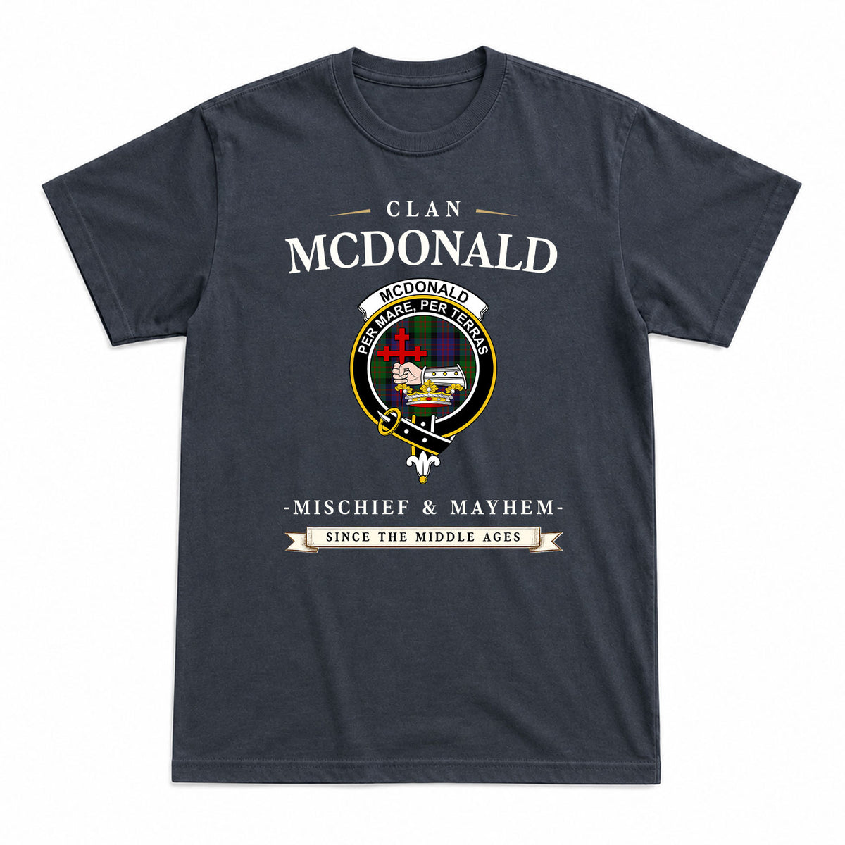 McDonald Tartan Crest Mischief and Mayhem T-shirt