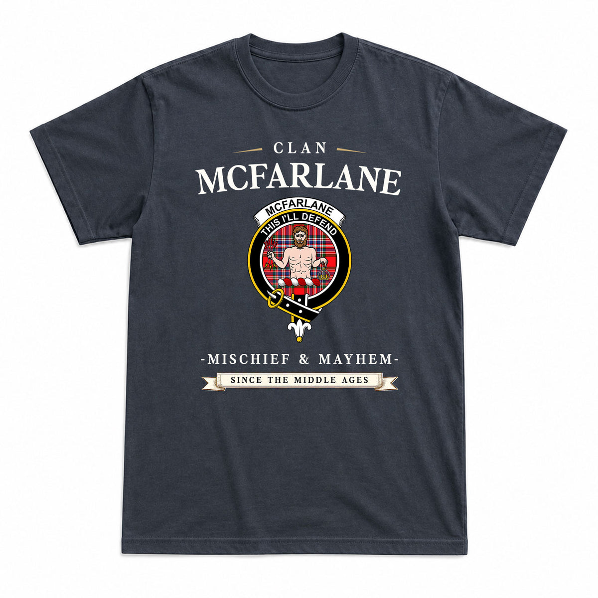 McFarlane Modern Tartan Crest Mischief and Mayhem T-shirt