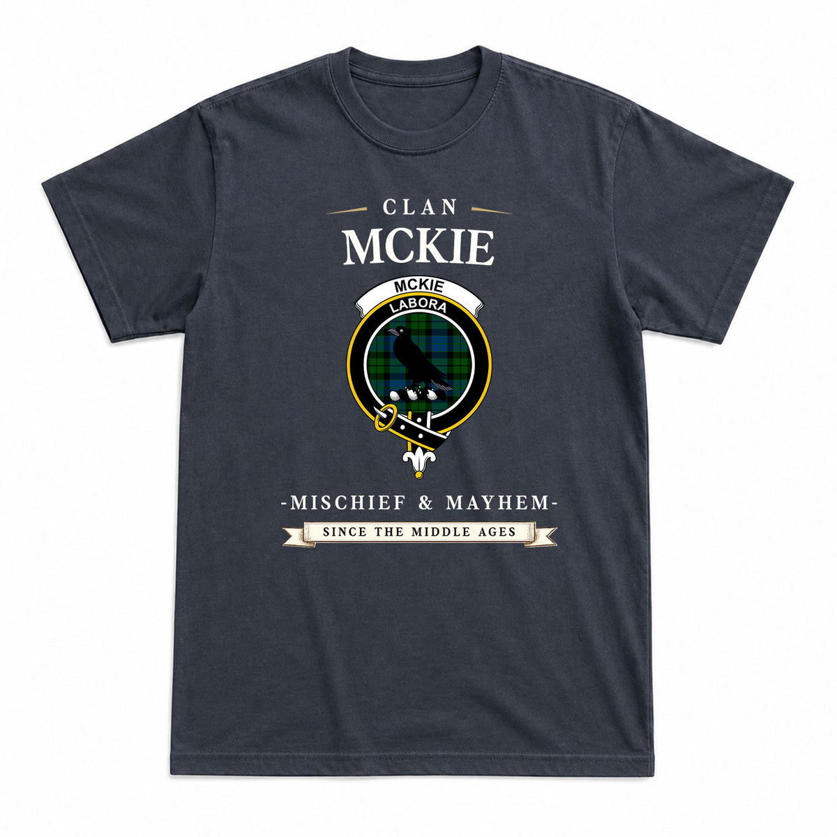 McKie Tartan Crest Mischief and Mayhem T-shirt