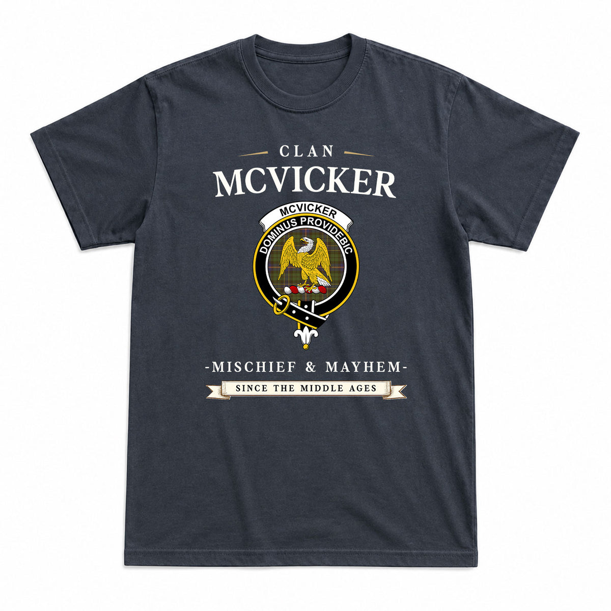 McVicker Tartan Crest Mischief and Mayhem T-shirt