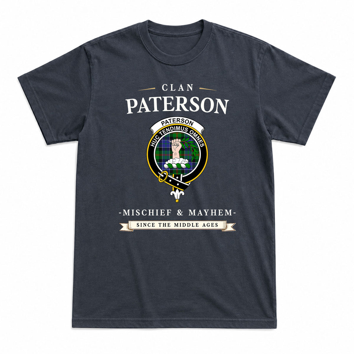 Paterson Tartan Crest Mischief and Mayhem T-shirt