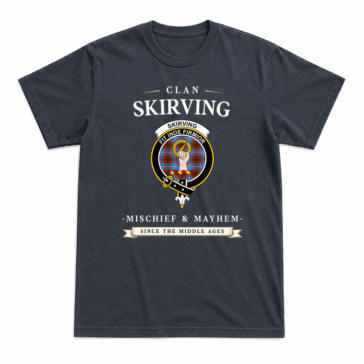 Skirving Tartan Crest Mischief and Mayhem T-shirt