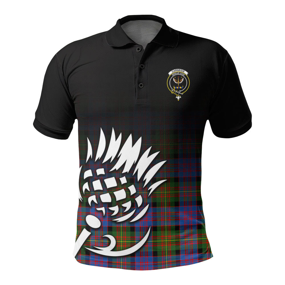 Carnegie Ancient Tartan Crest Polo Shirt - Thistle Black Style