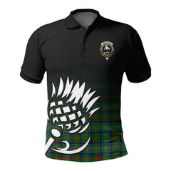 Cranstoun Tartan Crest Polo Shirt - Thistle Black Style