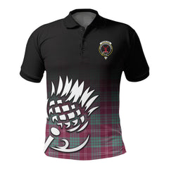 Crawford Ancient Tartan Crest Polo Shirt - Thistle Black Style