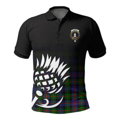 Fleming Tartan Crest Polo Shirt - Thistle Black Style