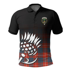 Hamilton Ancient Tartan Crest Polo Shirt - Thistle Black Style