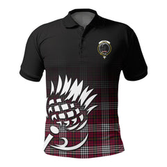 Little Tartan Crest Polo Shirt - Thistle Black Style