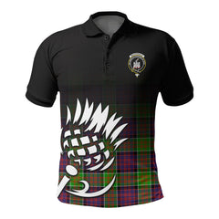 MacDonald (Clan Ranald) Tartan Crest Polo Shirt - Thistle Black Style