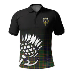 MacMillan Hunting Modern Tartan Crest Polo Shirt - Thistle Black Style