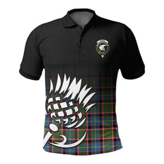 Norvel (or Norvill) Tartan Crest Polo Shirt - Thistle Black Style