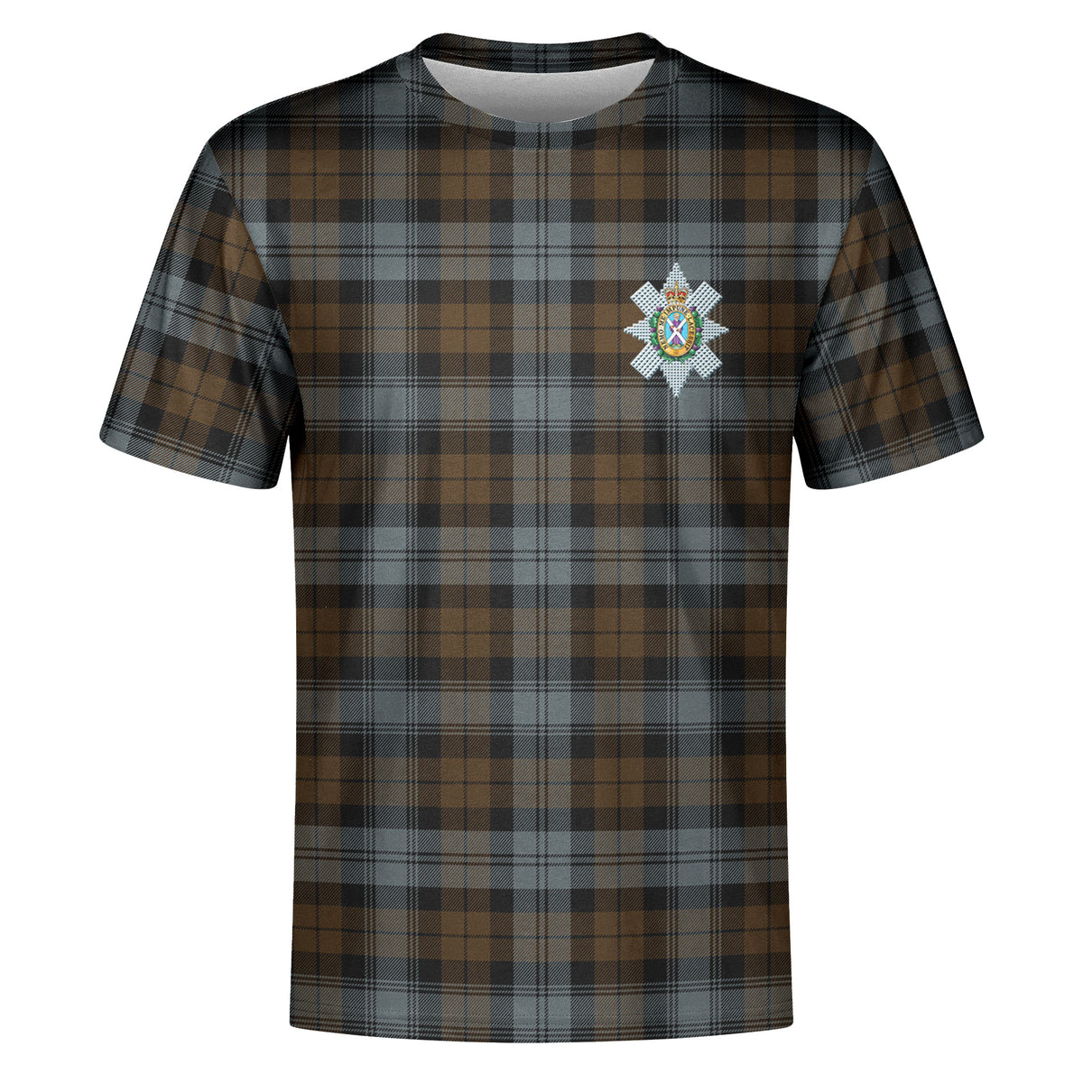 Black Watch Weathered Tartan Crest T-shirt