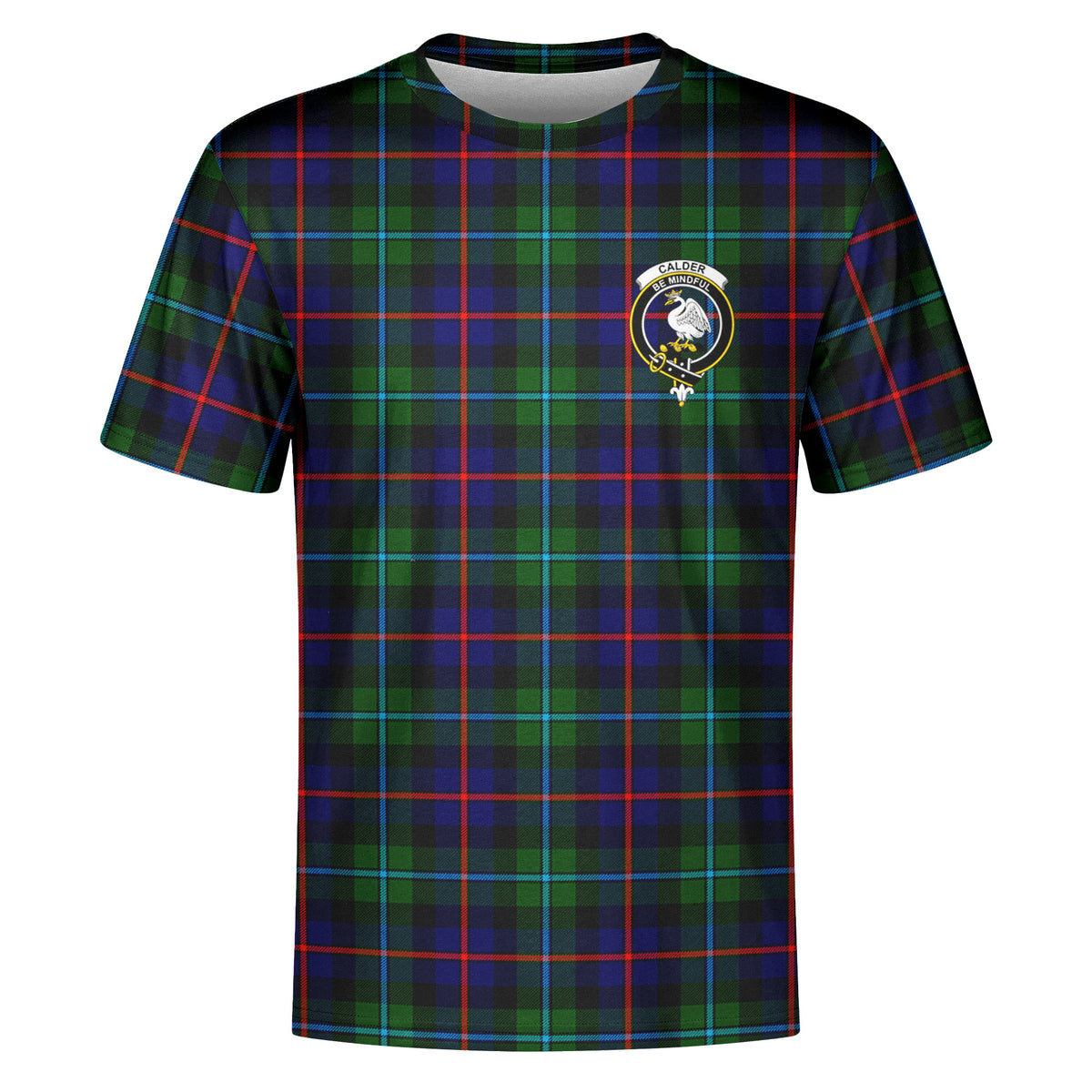 Calder (Calder-Campbell) Tartan Crest T-shirt