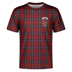 Kelly of Sleat Red Tartan Crest T-shirt