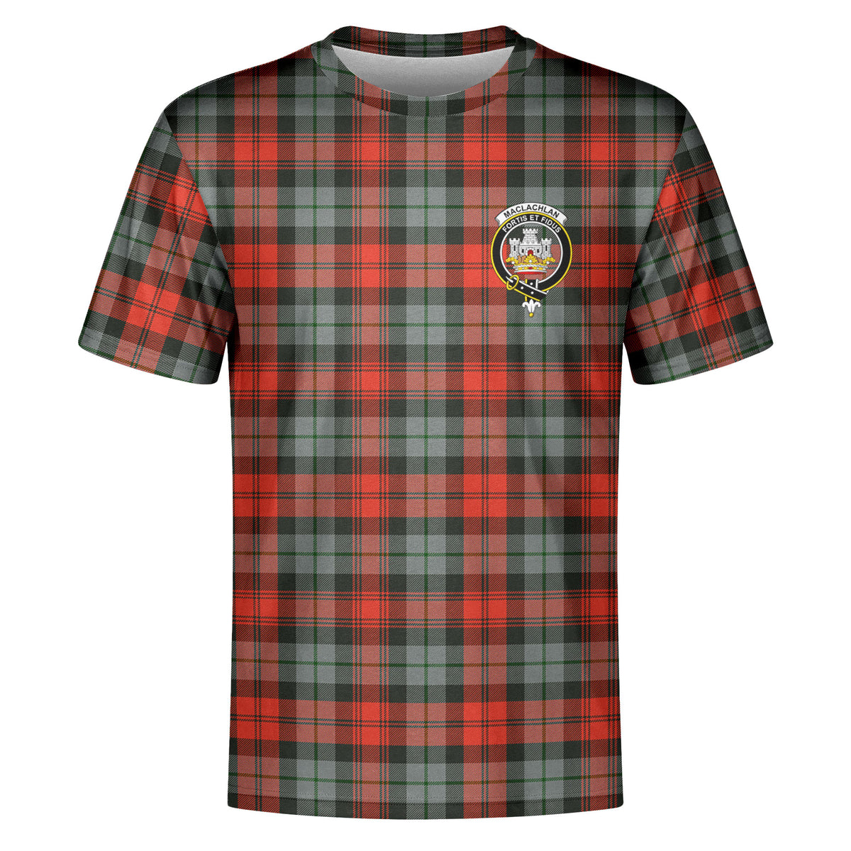 MacLachlan Weathered Tartan Crest T-shirt