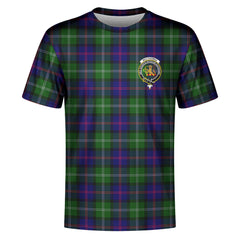 MacThomas Modern Tartan Crest T-shirt