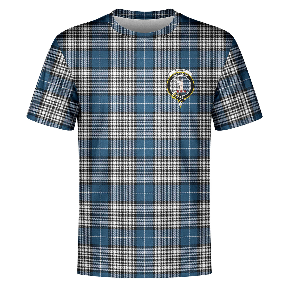 Napier Modern Tartan Crest T-shirt