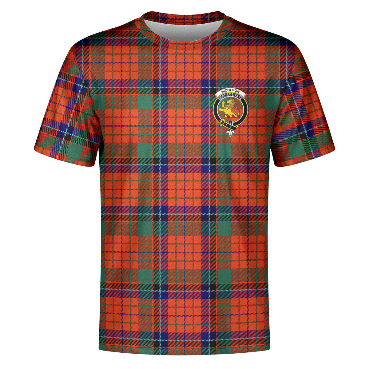 Nicolson Ancient Old Tartan Crest T-shirt