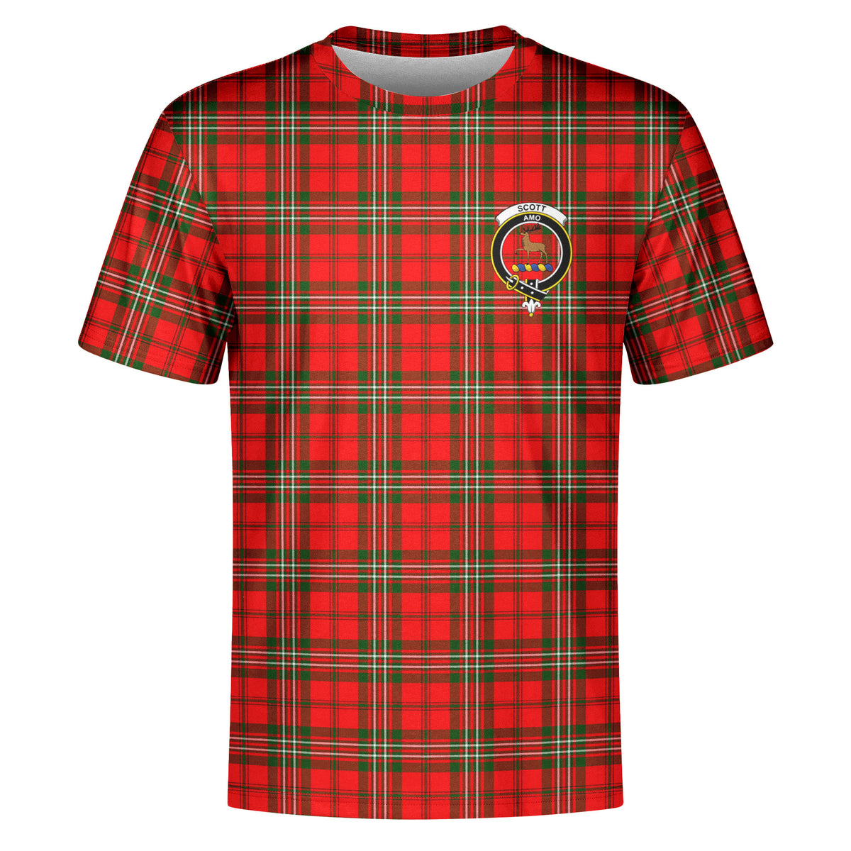 Scott Modern Tartan Crest T-shirt