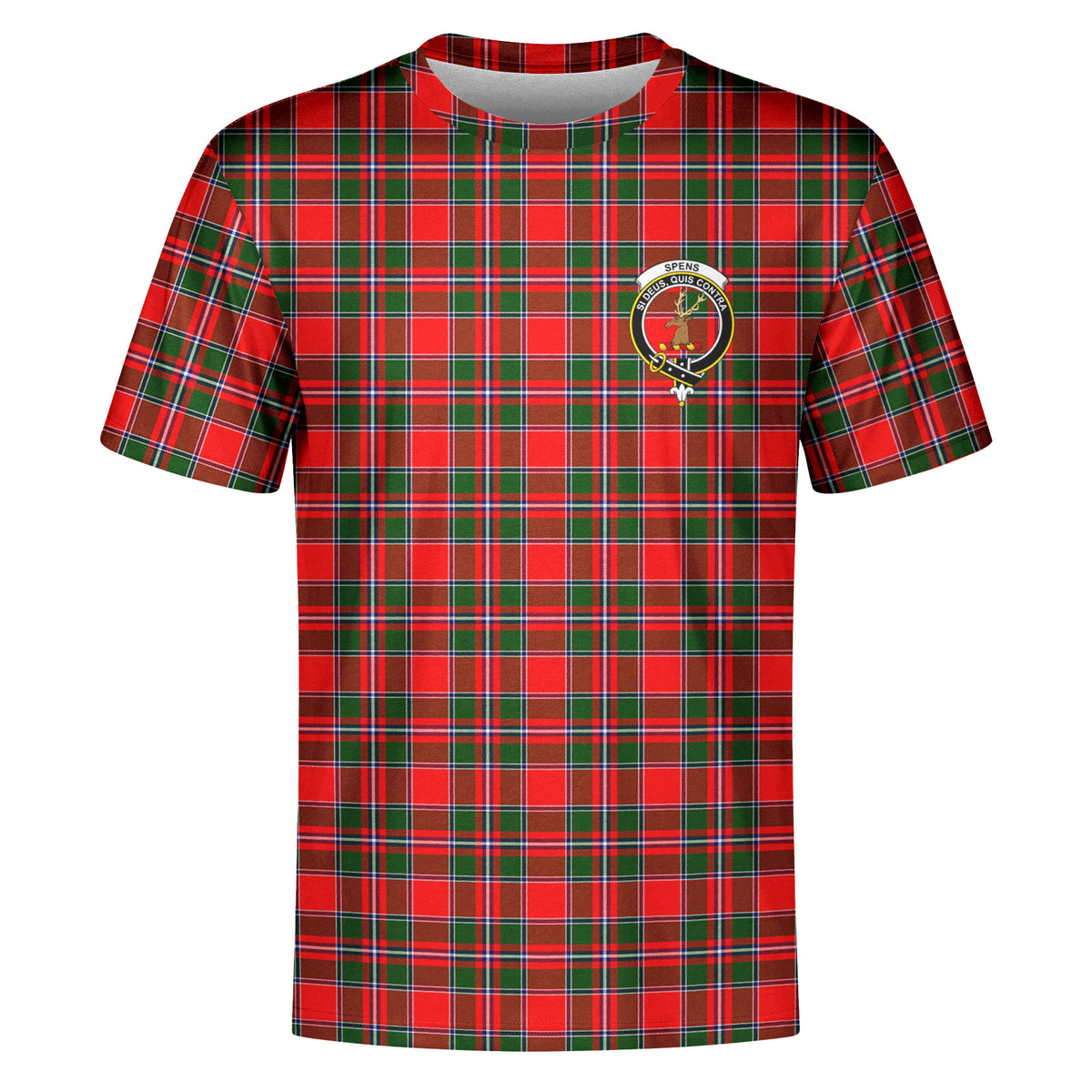 Spens (or Spence) Tartan Crest T-shirt