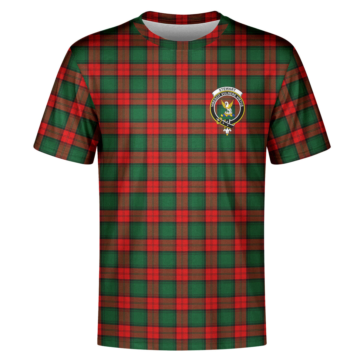 Stewart Atholl Modern Tartan Crest T-shirt