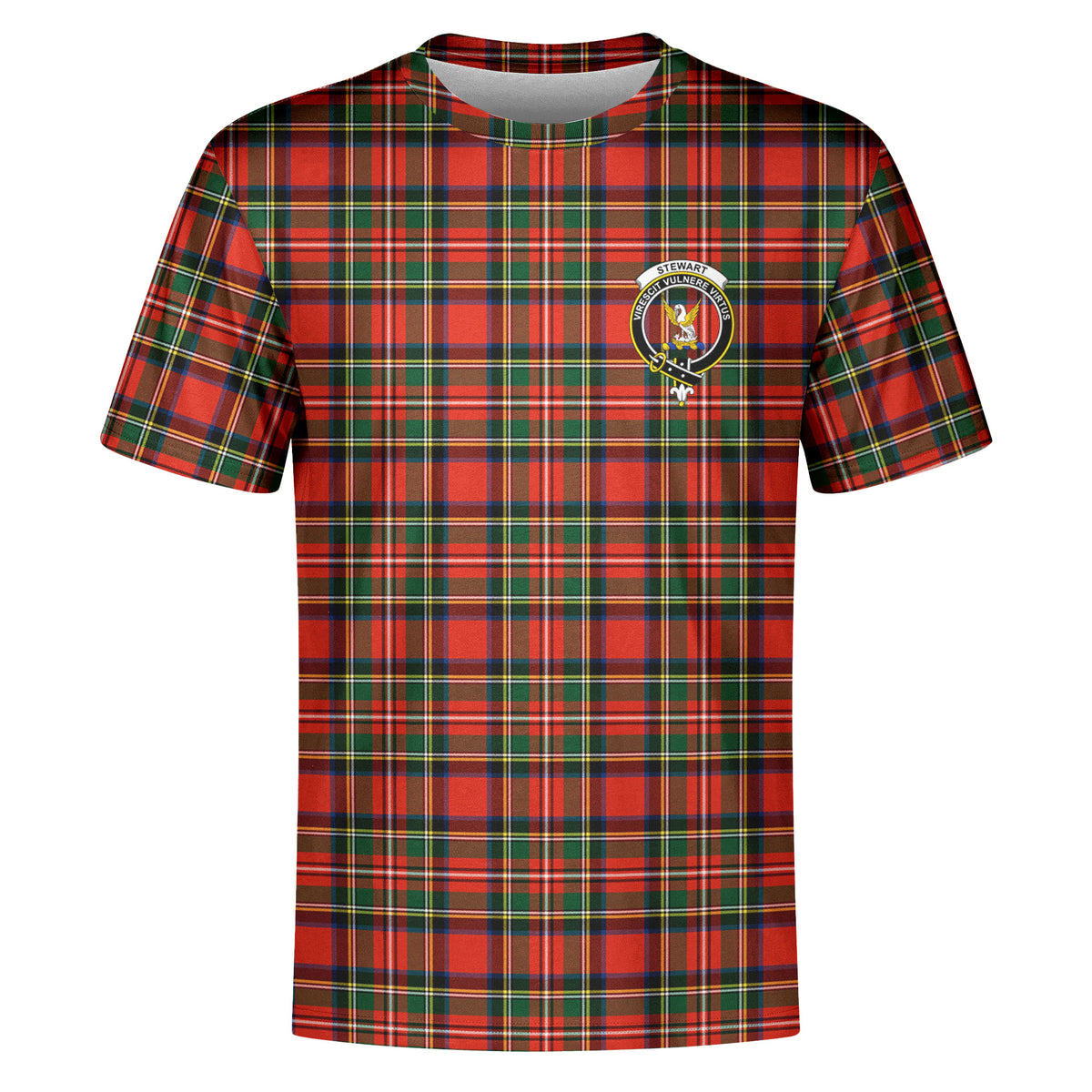 Stewart Royal Modern Tartan Crest T-shirt