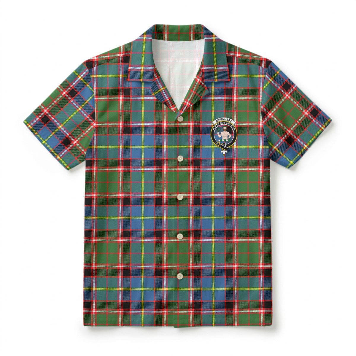 Aikenhead Tartan Crest Hawaiian Shirt