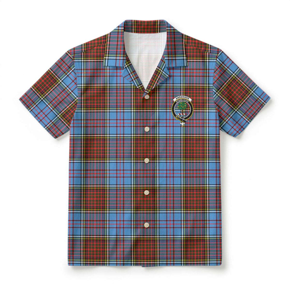 Anderson Modern Tartan Crest Hawaiian Shirt