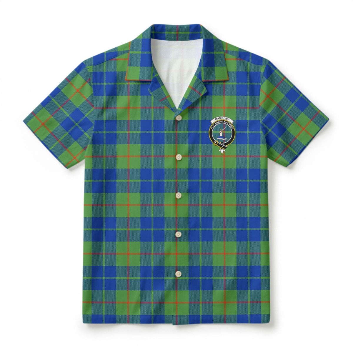 Barclay Hunting Ancient Tartan Crest Hawaiian Shirt