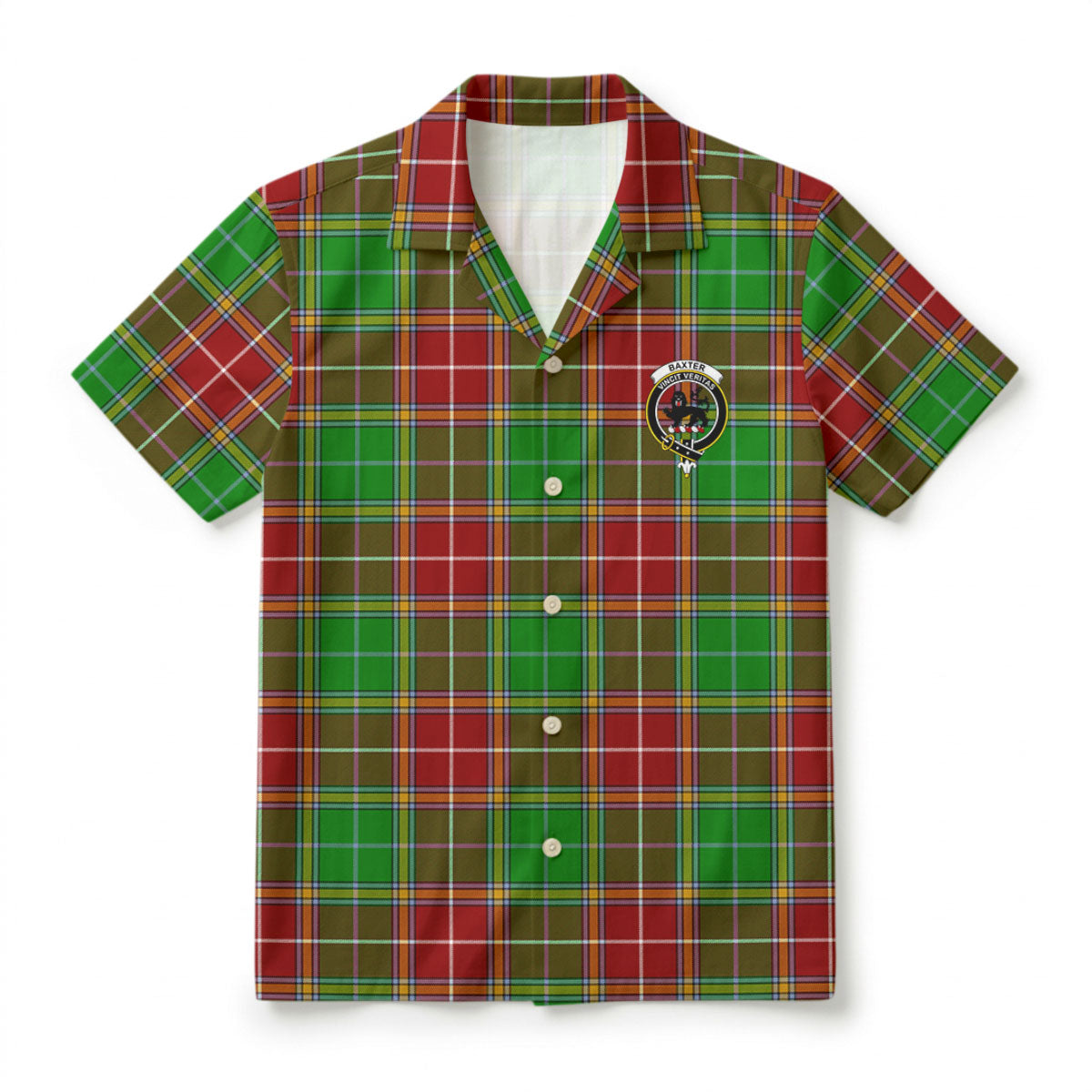Baxter Modern Tartan Crest Hawaiian Shirt