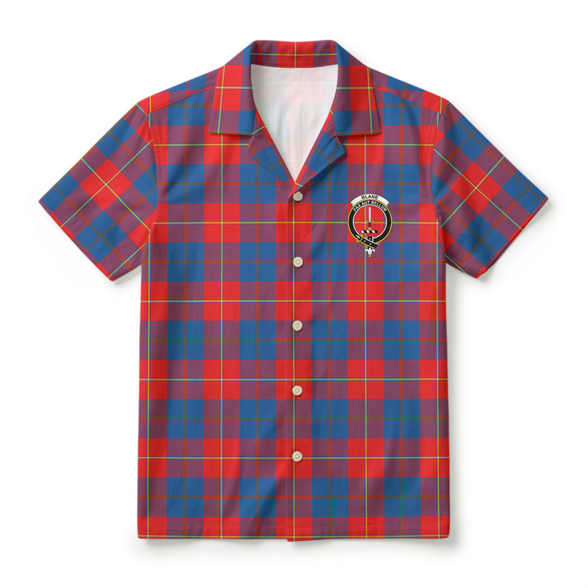 Blane Tartan Crest Hawaiian Shirt