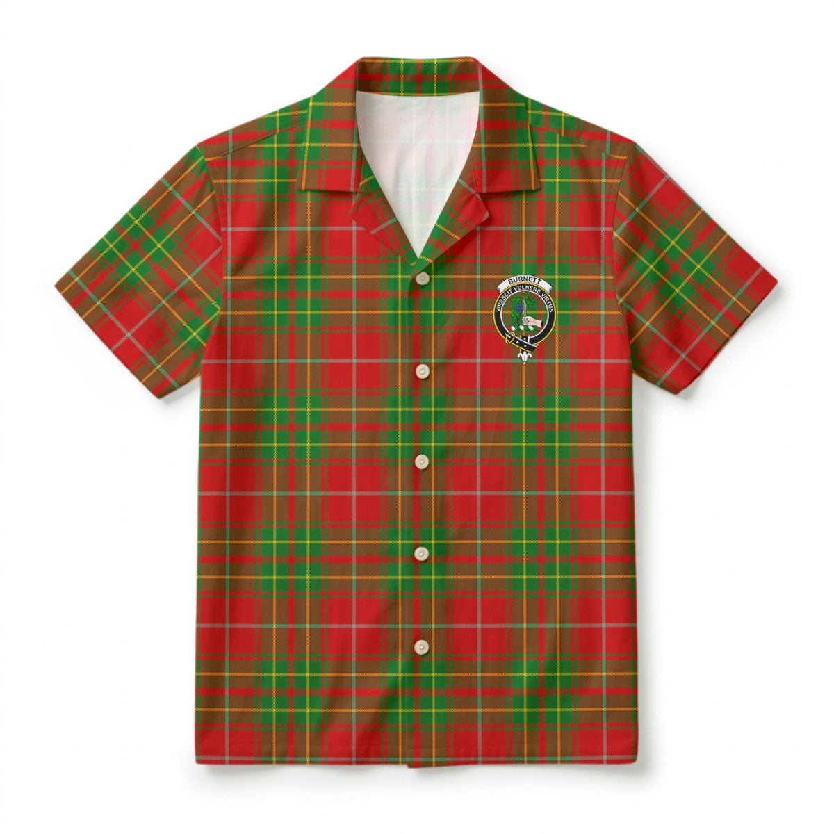 Burnett Ancient Tartan Crest Hawaiian Shirt
