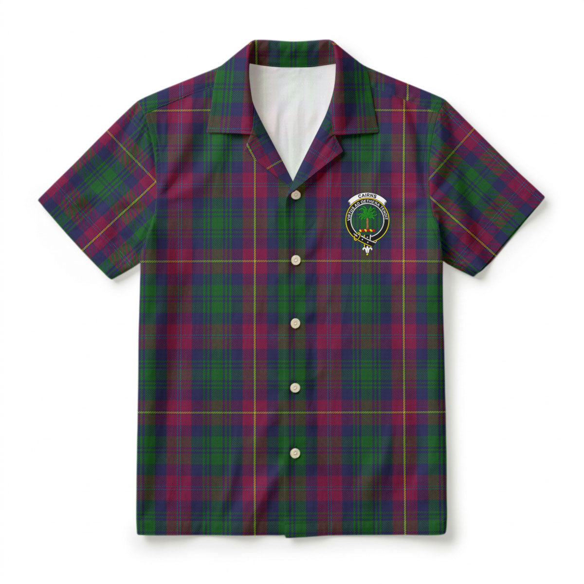 Cairns Tartan Crest Hawaiian Shirt