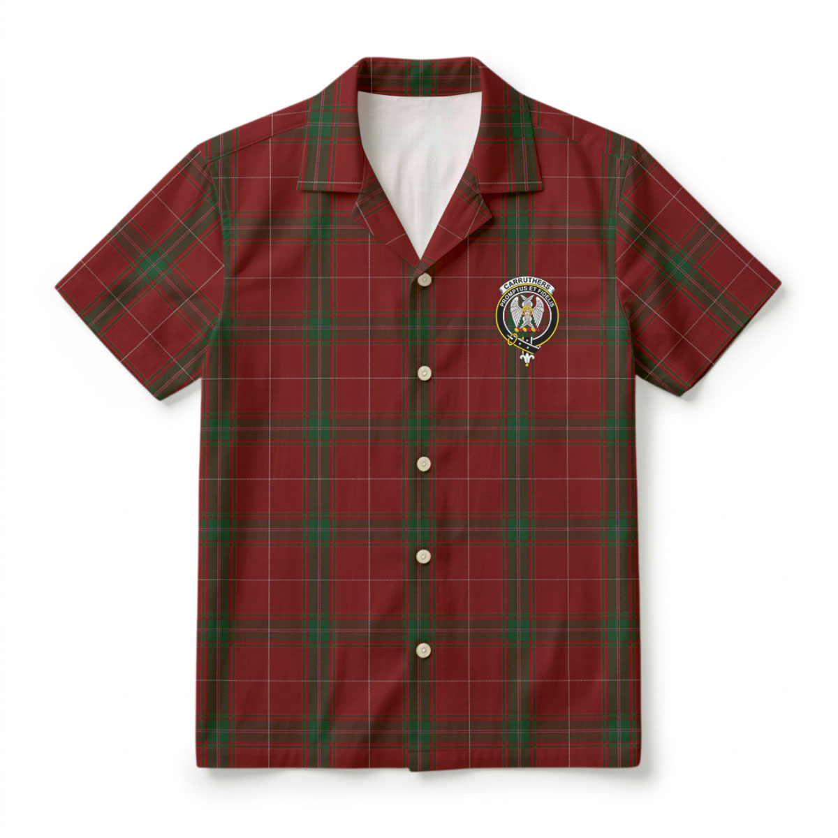 Carruthers Tartan Crest Hawaiian Shirt