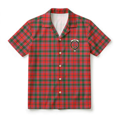 Dalziel Modern Tartan Crest Hawaiian Shirt