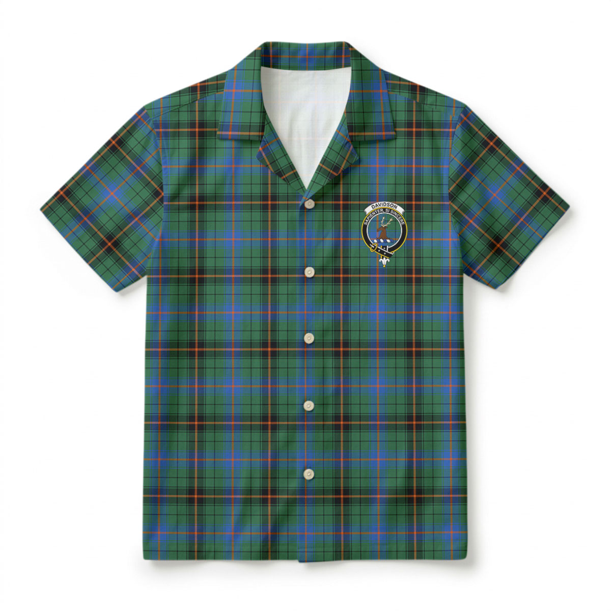 Davidson Ancient Tartan Crest Hawaiian Shirt