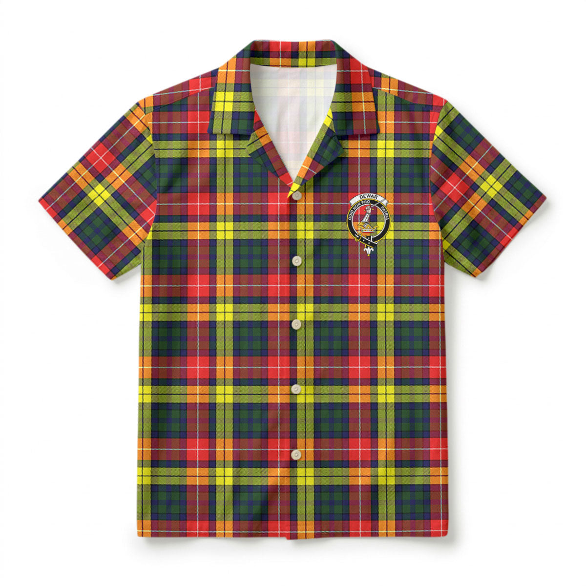 Dewar Tartan Crest Hawaiian Shirt