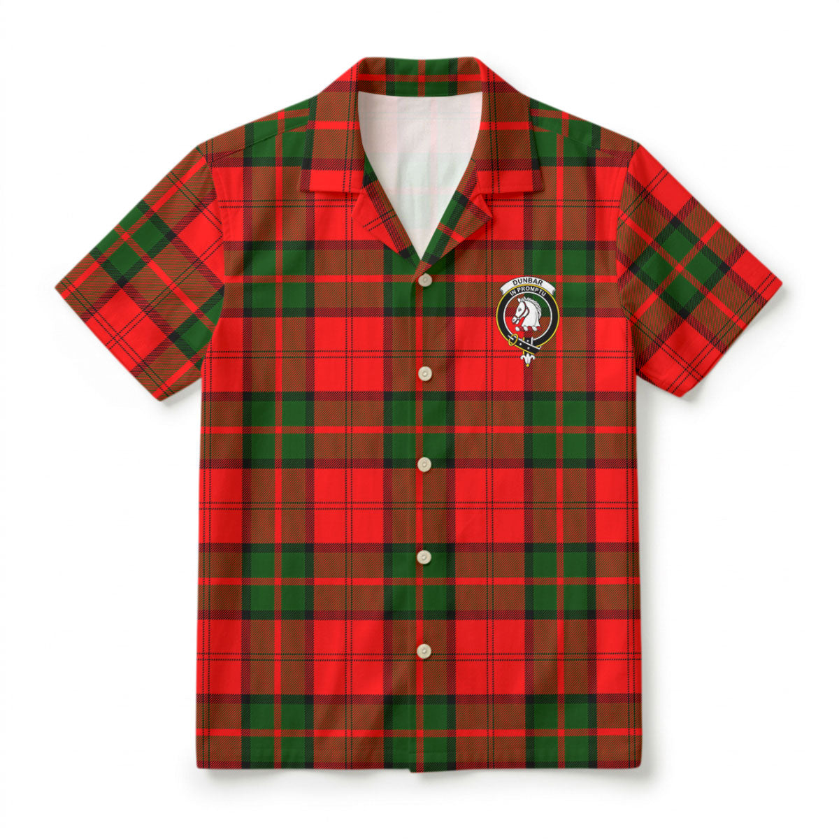 Dunbar Modern Tartan Crest Hawaiian Shirt