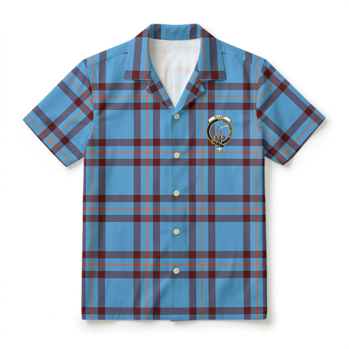Elliot Ancient Tartan Crest Hawaiian Shirt