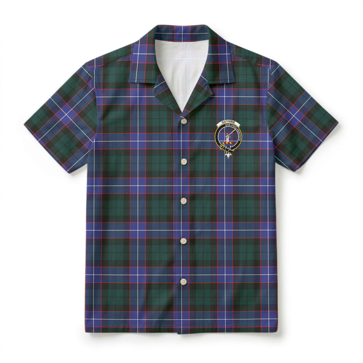 Guthrie Modern Tartan Crest Hawaiian Shirt
