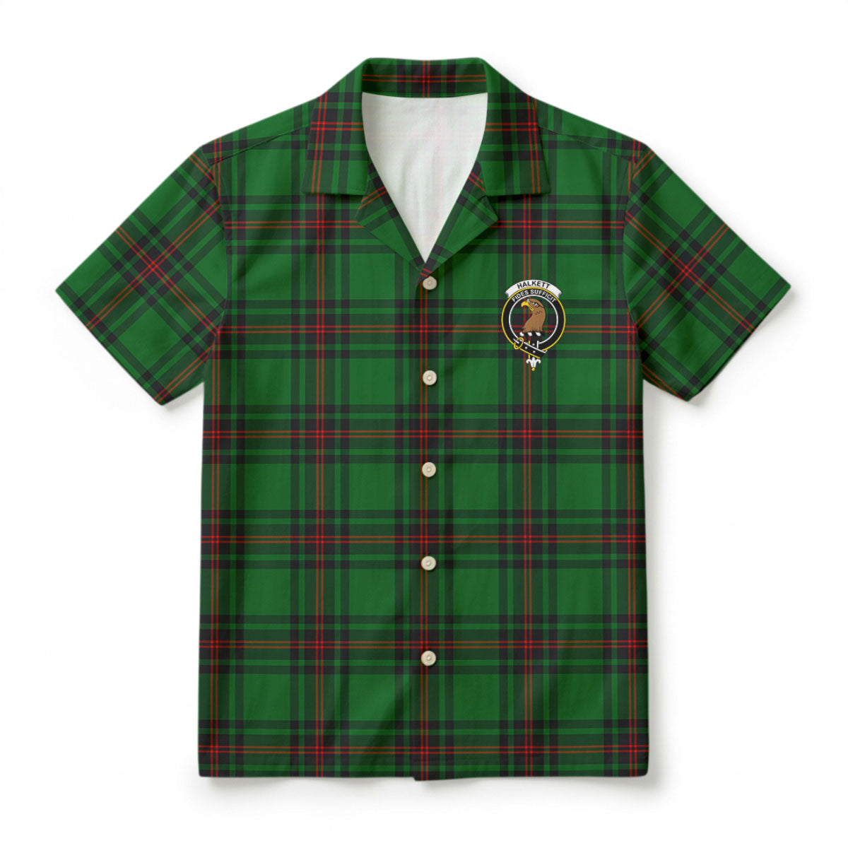 Halkett Tartan Crest Hawaiian Shirt