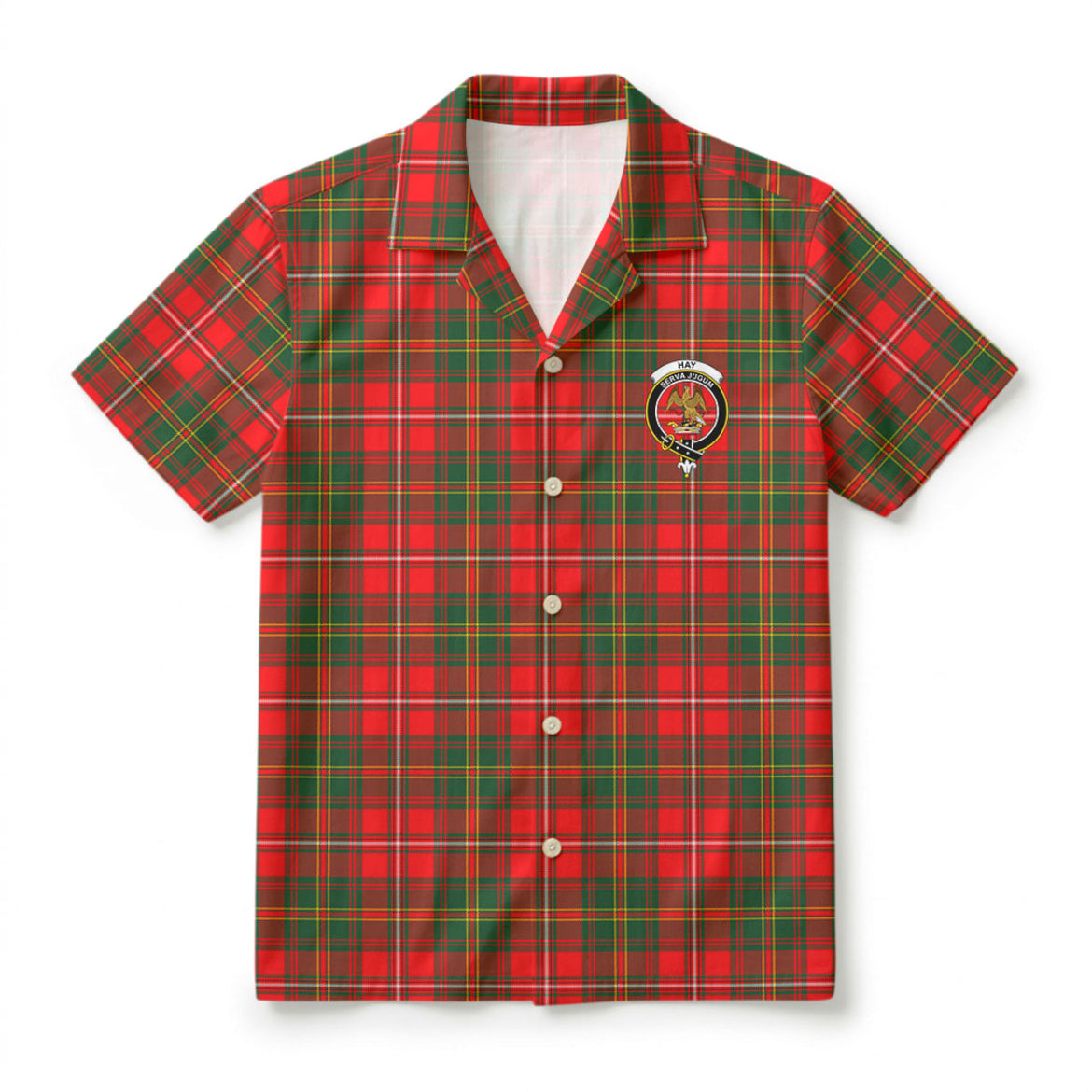 Hay Modern Tartan Crest Hawaiian Shirt