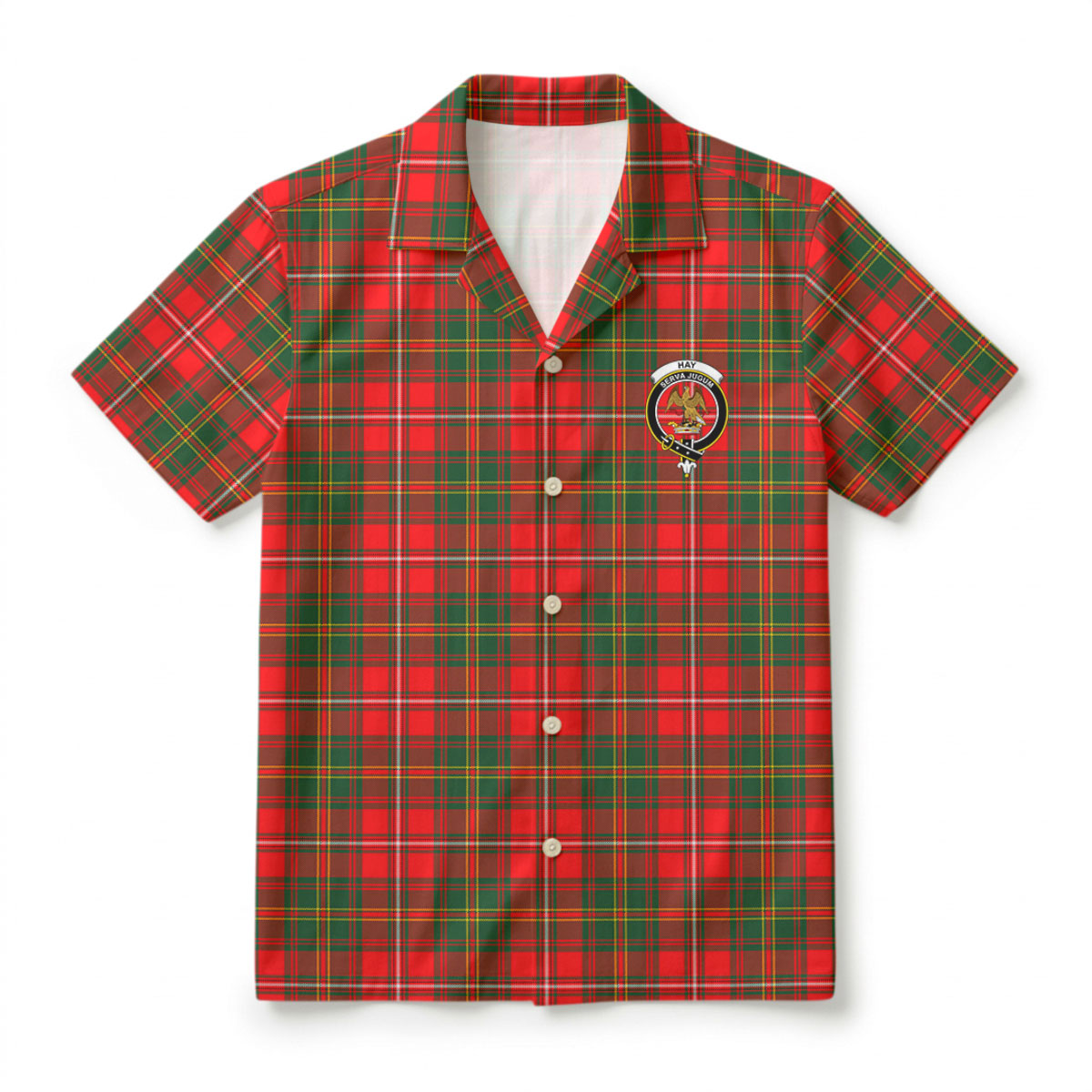 Hay Modern Tartan Crest Hawaiian Shirt