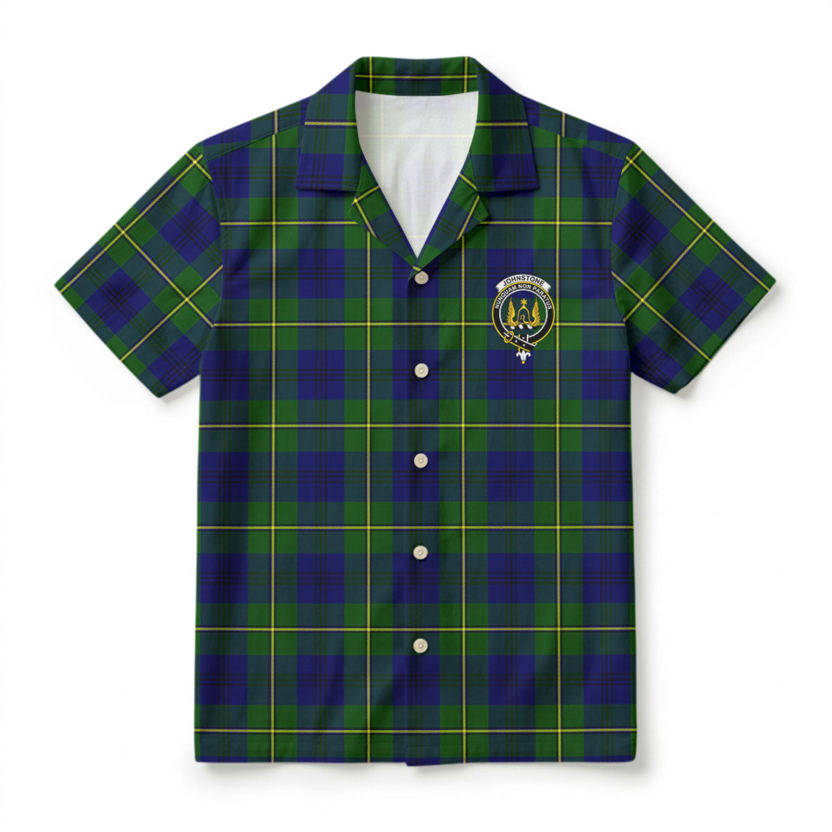 Johnstone Modern Tartan Crest Hawaiian Shirt