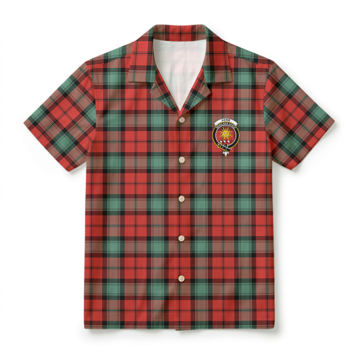 Kerr Ancient Tartan Crest Hawaiian Shirt