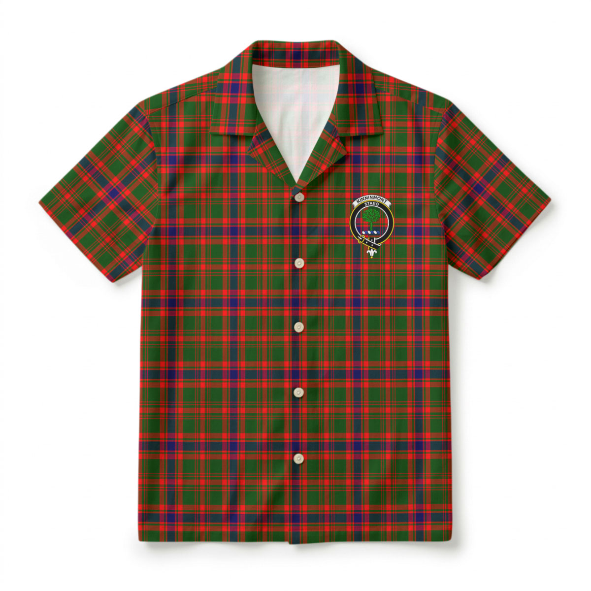 Kinninmont Tartan Crest Hawaiian Shirt
