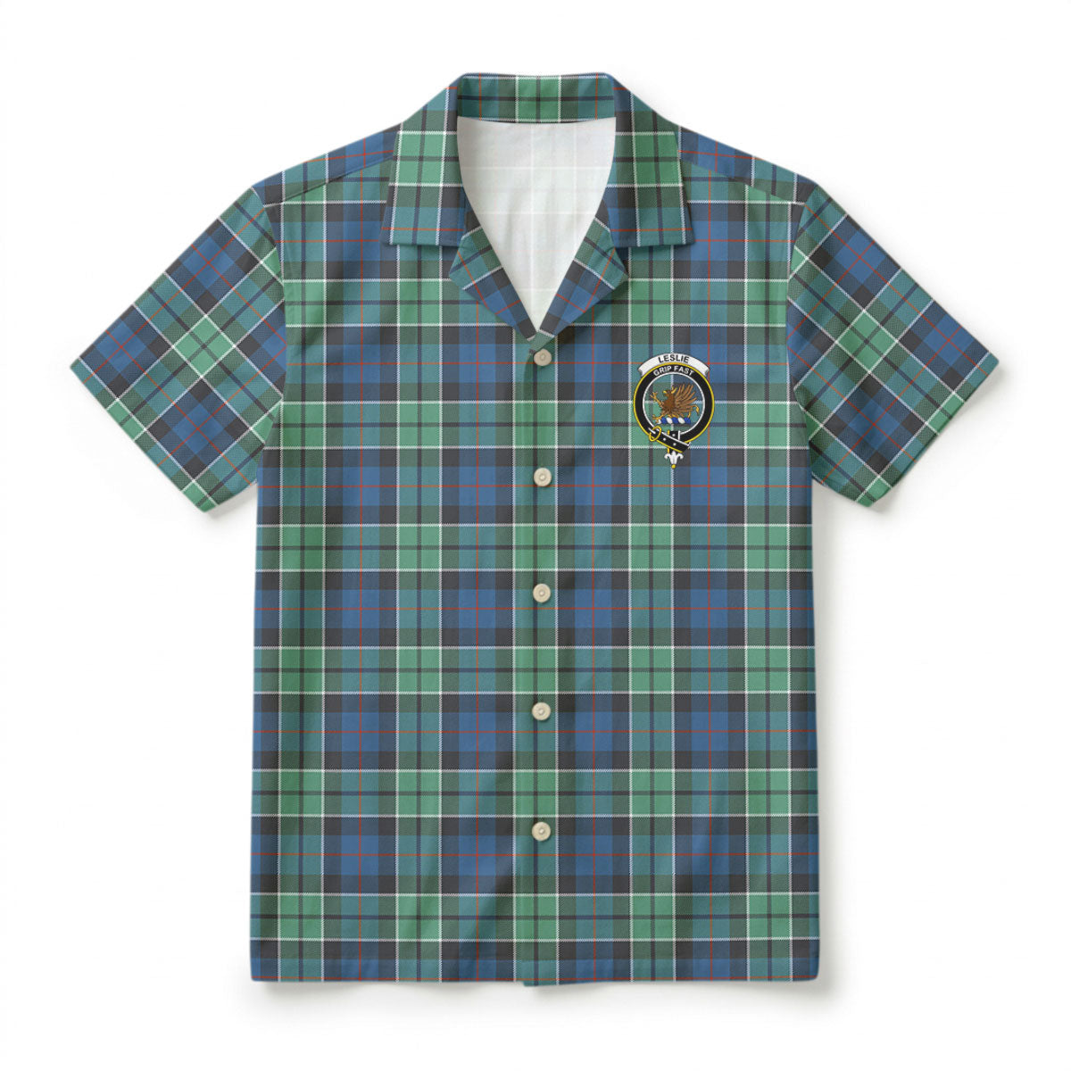 Leslie Hunting Ancient Tartan Crest Hawaiian Shirt