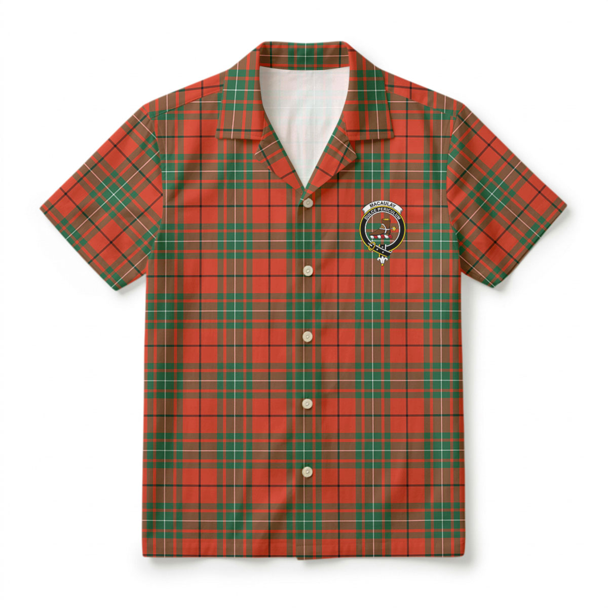 MacAulay Ancient Tartan Crest Hawaiian Shirt