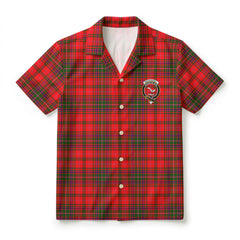 MacDougall Modern Tartan Crest Hawaiian Shirt